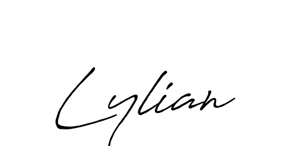 How to make Lylian signature? Antro_Vectra_Bolder is a professional autograph style. Create handwritten signature for Lylian name. Lylian signature style 7 images and pictures png