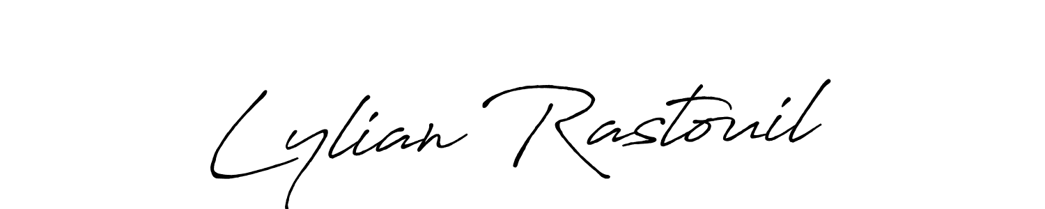 Create a beautiful signature design for name Lylian Rastouil. With this signature (Antro_Vectra_Bolder) fonts, you can make a handwritten signature for free. Lylian Rastouil signature style 7 images and pictures png