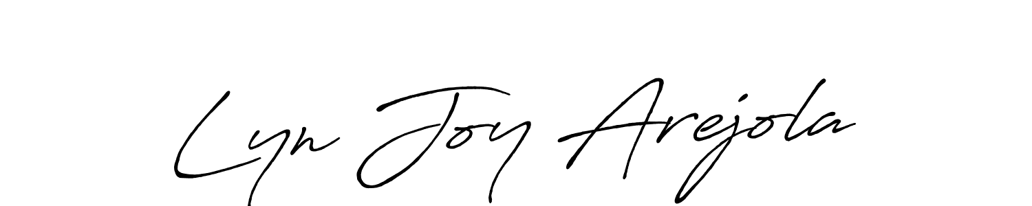 How to make Lyn Joy Arejola name signature. Use Antro_Vectra_Bolder style for creating short signs online. This is the latest handwritten sign. Lyn Joy Arejola signature style 7 images and pictures png