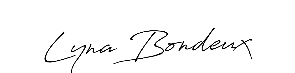 How to make Lyna Bondeux signature? Antro_Vectra_Bolder is a professional autograph style. Create handwritten signature for Lyna Bondeux name. Lyna Bondeux signature style 7 images and pictures png