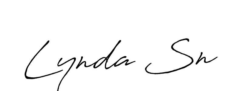 Make a beautiful signature design for name Lynda Sn. With this signature (Antro_Vectra_Bolder) style, you can create a handwritten signature for free. Lynda Sn signature style 7 images and pictures png