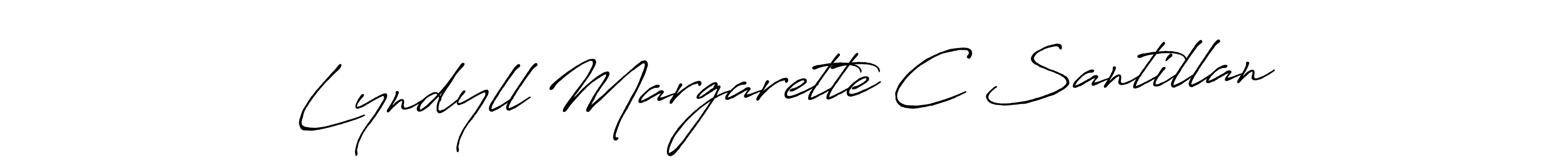 Use a signature maker to create a handwritten signature online. With this signature software, you can design (Antro_Vectra_Bolder) your own signature for name Lyndyll Margarette C Santillan. Lyndyll Margarette C Santillan signature style 7 images and pictures png