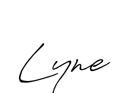 Make a beautiful signature design for name Lyne. With this signature (Antro_Vectra_Bolder) style, you can create a handwritten signature for free. Lyne signature style 7 images and pictures png