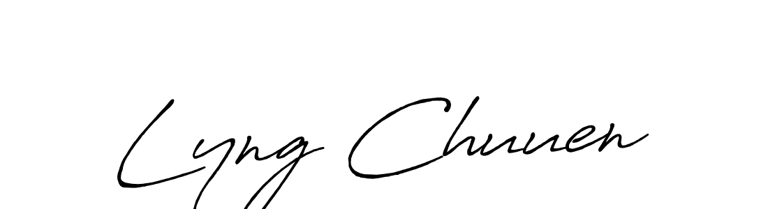 How to make Lyng Chuuen signature? Antro_Vectra_Bolder is a professional autograph style. Create handwritten signature for Lyng Chuuen name. Lyng Chuuen signature style 7 images and pictures png