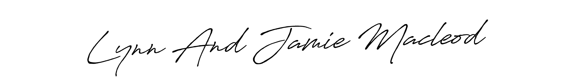 Lynn And Jamie Macleod stylish signature style. Best Handwritten Sign (Antro_Vectra_Bolder) for my name. Handwritten Signature Collection Ideas for my name Lynn And Jamie Macleod. Lynn And Jamie Macleod signature style 7 images and pictures png