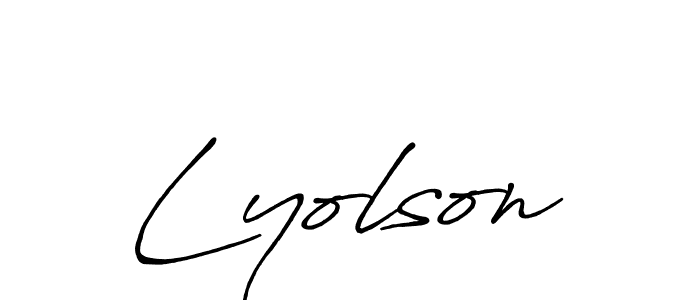 Create a beautiful signature design for name Lyolson. With this signature (Antro_Vectra_Bolder) fonts, you can make a handwritten signature for free. Lyolson signature style 7 images and pictures png