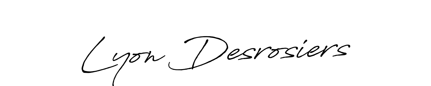 How to make Lyon Desrosiers signature? Antro_Vectra_Bolder is a professional autograph style. Create handwritten signature for Lyon Desrosiers name. Lyon Desrosiers signature style 7 images and pictures png