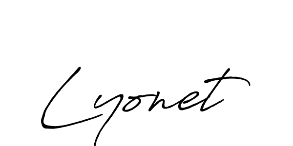 Also we have Lyonet name is the best signature style. Create professional handwritten signature collection using Antro_Vectra_Bolder autograph style. Lyonet signature style 7 images and pictures png