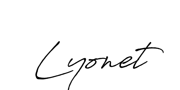 Also we have Lyonet name is the best signature style. Create professional handwritten signature collection using Antro_Vectra_Bolder autograph style. Lyonet signature style 7 images and pictures png