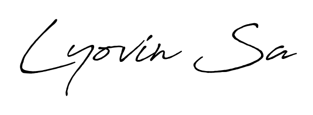 The Antro_Vectra_Bolder typeface gives name Lyovin Sa a refined look. Suitable for certificates, diplomas, and official verification. Lyovin Sa signature style 7 images and pictures png