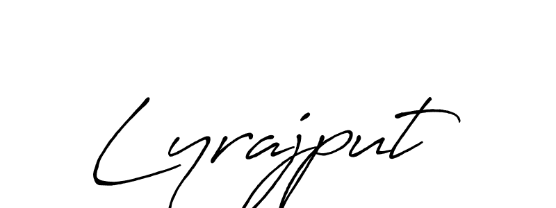 How to make Lyrajput signature? Antro_Vectra_Bolder is a professional autograph style. Create handwritten signature for Lyrajput name. Lyrajput signature style 7 images and pictures png