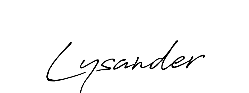 Lysander stylish signature style. Best Handwritten Sign (Antro_Vectra_Bolder) for my name. Handwritten Signature Collection Ideas for my name Lysander. Lysander signature style 7 images and pictures png