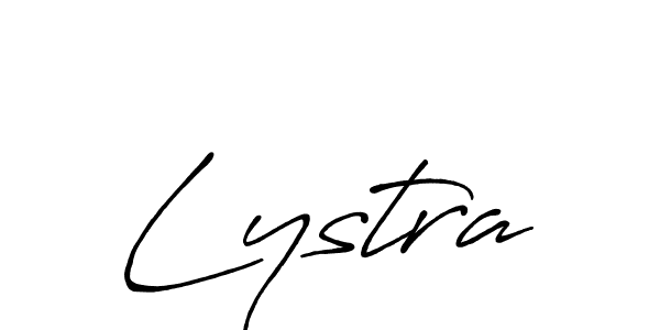 How to make Lystra name signature. Use Antro_Vectra_Bolder style for creating short signs online. This is the latest handwritten sign. Lystra signature style 7 images and pictures png