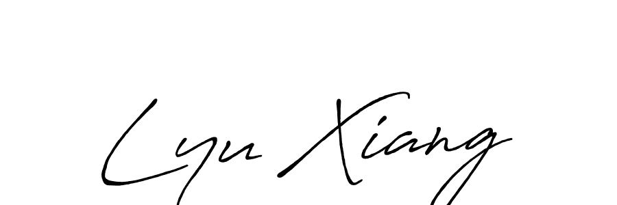 Similarly Antro_Vectra_Bolder is the best handwritten signature design. Signature creator online .You can use it as an online autograph creator for name Lyu Xiang. Lyu Xiang signature style 7 images and pictures png