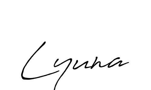 Similarly Antro_Vectra_Bolder is the best handwritten signature design. Signature creator online .You can use it as an online autograph creator for name Lyuna. Lyuna signature style 7 images and pictures png