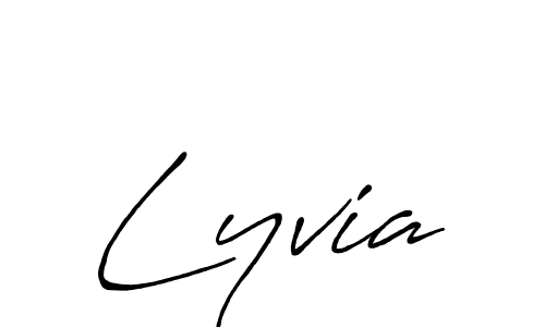 How to make Lyvia signature? Antro_Vectra_Bolder is a professional autograph style. Create handwritten signature for Lyvia name. Lyvia signature style 7 images and pictures png