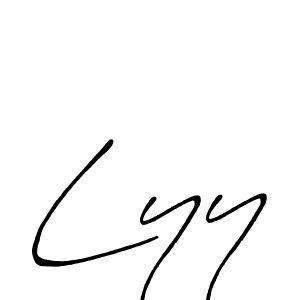 Lyy stylish signature style. Best Handwritten Sign (Antro_Vectra_Bolder) for my name. Handwritten Signature Collection Ideas for my name Lyy. Lyy signature style 7 images and pictures png