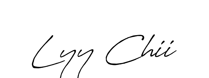 Once you've used our free online signature maker to create your best signature Antro_Vectra_Bolder style, it's time to enjoy all of the benefits that Lyy Chii name signing documents. Lyy Chii signature style 7 images and pictures png