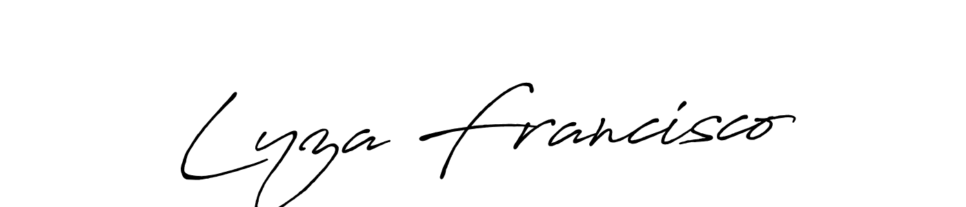 How to make Lyza Francisco signature? Antro_Vectra_Bolder is a professional autograph style. Create handwritten signature for Lyza Francisco name. Lyza Francisco signature style 7 images and pictures png