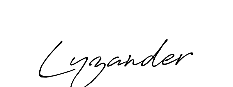 Make a beautiful signature design for name Lyzander. With this signature (Antro_Vectra_Bolder) style, you can create a handwritten signature for free. Lyzander signature style 7 images and pictures png