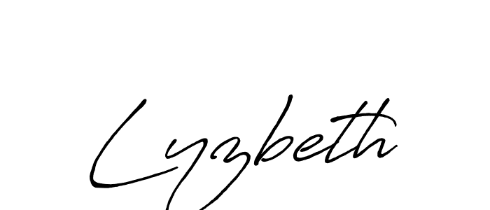 Use a signature maker to create a handwritten signature online. With this signature software, you can design (Antro_Vectra_Bolder) your own signature for name Lyzbeth. Lyzbeth signature style 7 images and pictures png