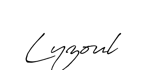 if you are searching for the best signature style for your name Lyzoul. so please give up your signature search. here we have designed multiple signature styles  using Antro_Vectra_Bolder. Lyzoul signature style 7 images and pictures png