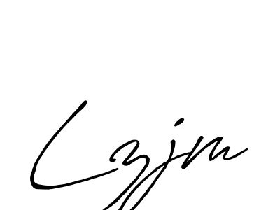 How to make Lzjm name signature. Use Antro_Vectra_Bolder style for creating short signs online. This is the latest handwritten sign. Lzjm signature style 7 images and pictures png