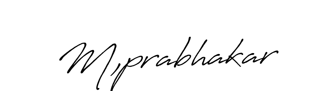 It looks lik you need a new signature style for name M,prabhakar. Design unique handwritten (Antro_Vectra_Bolder) signature with our free signature maker in just a few clicks. M,prabhakar signature style 7 images and pictures png