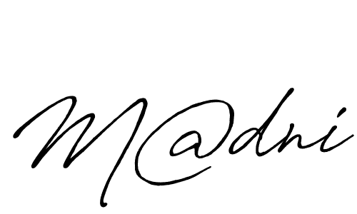 Create a beautiful signature design for name M@dni. With this signature (Antro_Vectra_Bolder) fonts, you can make a handwritten signature for free. M@dni signature style 7 images and pictures png
