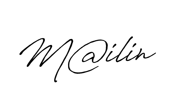 Also we have M@ilin name is the best signature style. Create professional handwritten signature collection using Antro_Vectra_Bolder autograph style. M@ilin signature style 7 images and pictures png