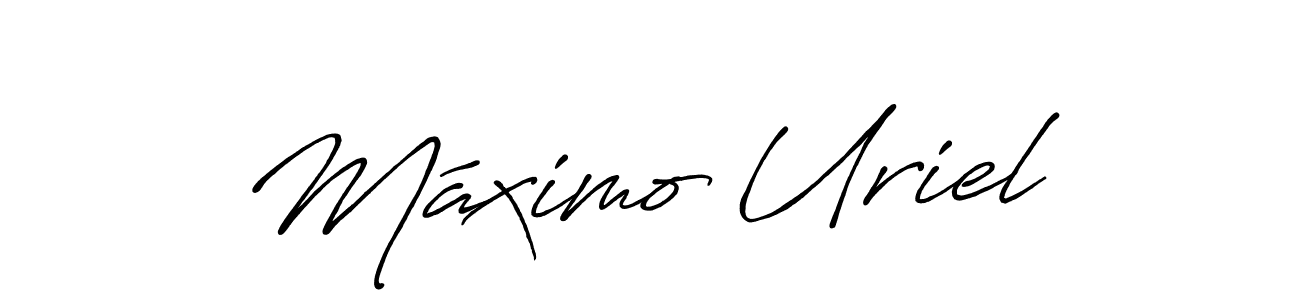 Máximo Uriel stylish signature style. Best Handwritten Sign (Antro_Vectra_Bolder) for my name. Handwritten Signature Collection Ideas for my name Máximo Uriel. Máximo Uriel signature style 7 images and pictures png