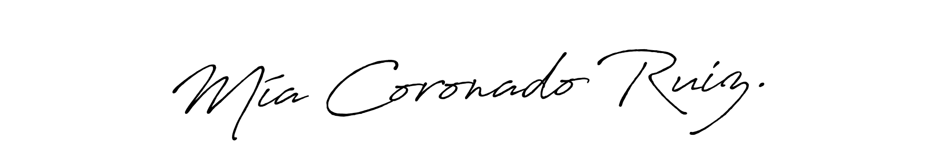 How to make Mía Coronado Ruiz. name signature. Use Antro_Vectra_Bolder style for creating short signs online. This is the latest handwritten sign. Mía Coronado Ruiz. signature style 7 images and pictures png