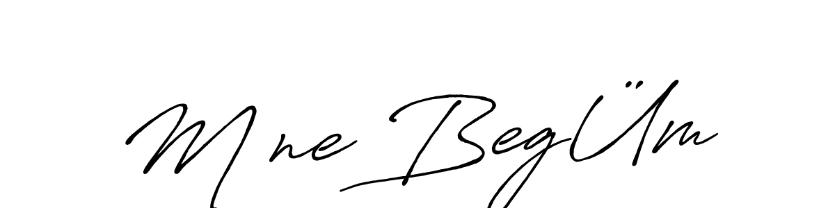 How to make Mİne BegÜm name signature. Use Antro_Vectra_Bolder style for creating short signs online. This is the latest handwritten sign. Mİne BegÜm signature style 7 images and pictures png