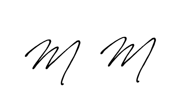 How to Draw Mᴀ M signature style? Antro_Vectra_Bolder is a latest design signature styles for name Mᴀ M. Mᴀ M signature style 7 images and pictures png