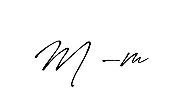 if you are searching for the best signature style for your name Mᴀ-m. so please give up your signature search. here we have designed multiple signature styles  using Antro_Vectra_Bolder. Mᴀ-m signature style 7 images and pictures png
