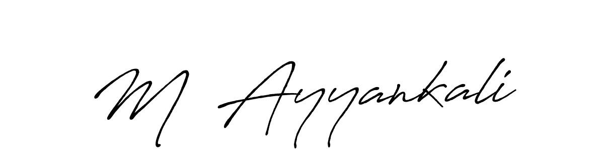 How to make M  Ayyankali name signature. Use Antro_Vectra_Bolder style for creating short signs online. This is the latest handwritten sign. M  Ayyankali signature style 7 images and pictures png