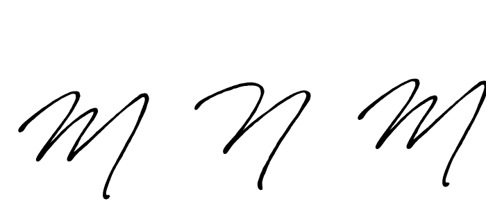 Similarly Antro_Vectra_Bolder is the best handwritten signature design. Signature creator online .You can use it as an online autograph creator for name M  N  M. M  N  M signature style 7 images and pictures png