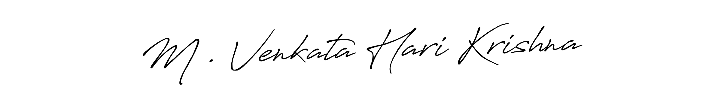 Use a signature maker to create a handwritten signature online. With this signature software, you can design (Antro_Vectra_Bolder) your own signature for name M . Venkata Hari Krishna. M . Venkata Hari Krishna signature style 7 images and pictures png