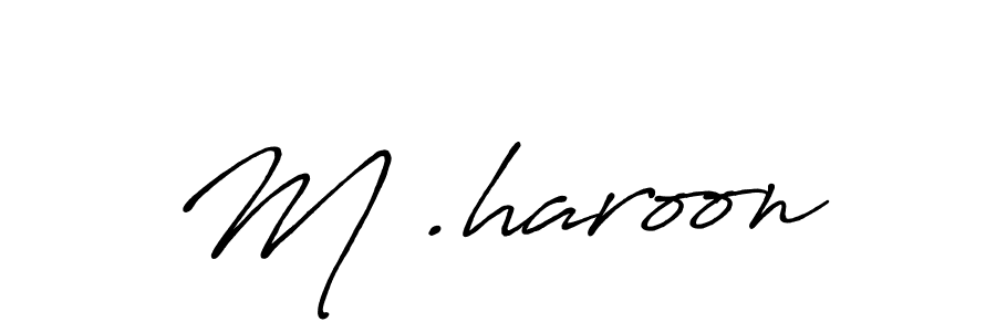 Make a beautiful signature design for name M .haroon. Use this online signature maker to create a handwritten signature for free. M .haroon signature style 7 images and pictures png