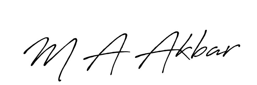 How to make M A Akbar signature? Antro_Vectra_Bolder is a professional autograph style. Create handwritten signature for M A Akbar name. M A Akbar signature style 7 images and pictures png