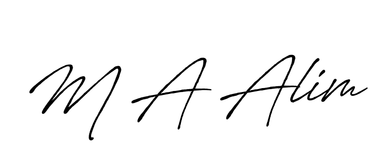 You should practise on your own different ways (Antro_Vectra_Bolder) to write your name (M A Alim) in signature. don't let someone else do it for you. M A Alim signature style 7 images and pictures png