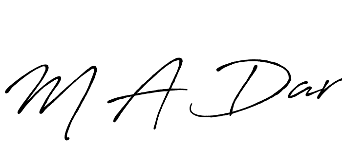 Create a beautiful signature design for name M A Dar. With this signature (Antro_Vectra_Bolder) fonts, you can make a handwritten signature for free. M A Dar signature style 7 images and pictures png