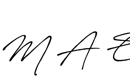 How to make M A E signature? Antro_Vectra_Bolder is a professional autograph style. Create handwritten signature for M A E name. M A E signature style 7 images and pictures png