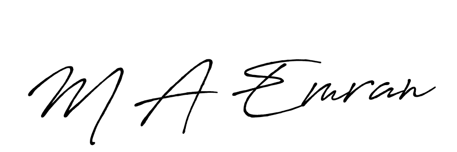 Also we have M A Emran name is the best signature style. Create professional handwritten signature collection using Antro_Vectra_Bolder autograph style. M A Emran signature style 7 images and pictures png