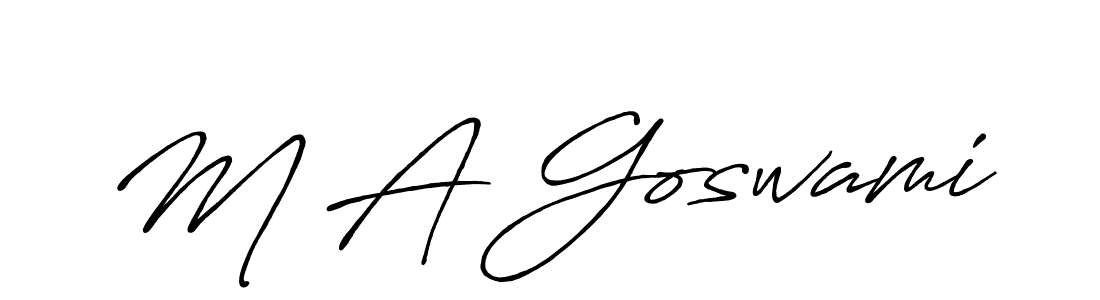Design your own signature with our free online signature maker. With this signature software, you can create a handwritten (Antro_Vectra_Bolder) signature for name M A Goswami. M A Goswami signature style 7 images and pictures png