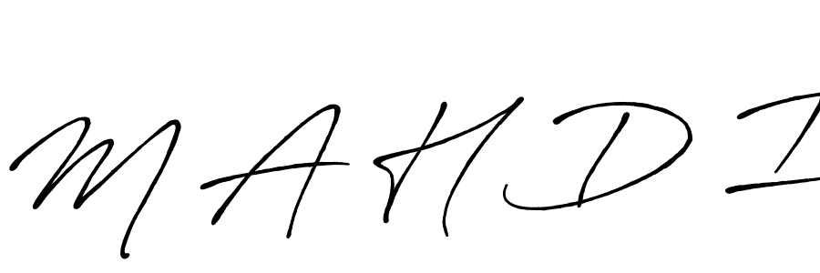 Similarly Antro_Vectra_Bolder is the best handwritten signature design. Signature creator online .You can use it as an online autograph creator for name M A H D I. M A H D I signature style 7 images and pictures png