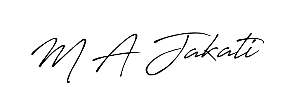 Design your own signature with our free online signature maker. With this signature software, you can create a handwritten (Antro_Vectra_Bolder) signature for name M A Jakati. M A Jakati signature style 7 images and pictures png