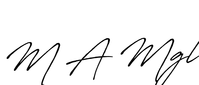 How to make M A Mgl name signature. Use Antro_Vectra_Bolder style for creating short signs online. This is the latest handwritten sign. M A Mgl signature style 7 images and pictures png