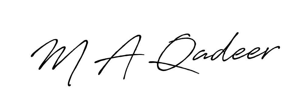 It looks lik you need a new signature style for name M A Qadeer. Design unique handwritten (Antro_Vectra_Bolder) signature with our free signature maker in just a few clicks. M A Qadeer signature style 7 images and pictures png