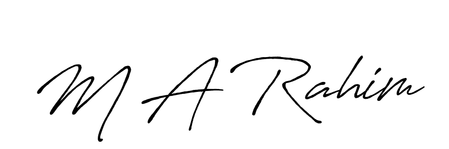 if you are searching for the best signature style for your name M A Rahim. so please give up your signature search. here we have designed multiple signature styles  using Antro_Vectra_Bolder. M A Rahim signature style 7 images and pictures png